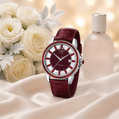 Mens Natural Ruby Watch