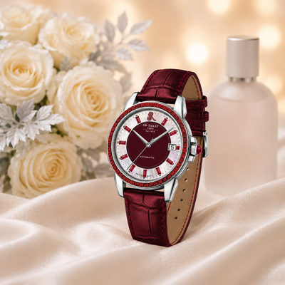 Women Natural Ruby Watch