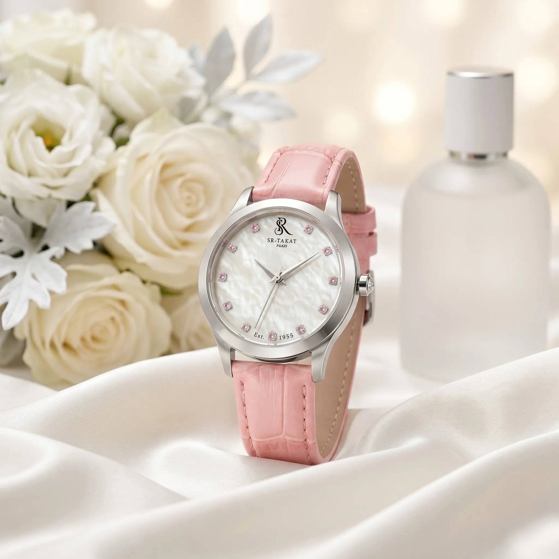 Certified Pink Spinel Gemstone Watch | SR TAKAT
