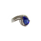 18K Gold Ring with Tanzanite and Diamonds