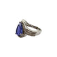 18K Gold Ring with Tanzanite and Diamonds