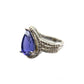 18K Gold Ring with Tanzanite and Diamonds
